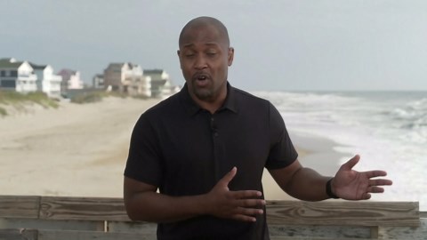 Hurricane Erin dropping heavy rain, causing flooding