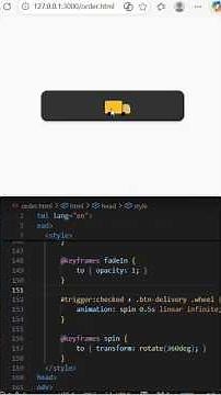 "Truck Delivery Button Animation | HTML CSS JavaScript | Delivery Tracking UI 🔥🚚"