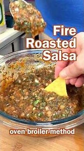 Broiling pan on Hi 🔥 black color is flavor #tomatosalsa #salsa #homemadesalsa #roastedtomatoes