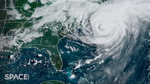 Watch how Hurricane Erin barrels north in NOAA satellite time-lapse