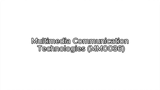 Multimedia Communication Technologies