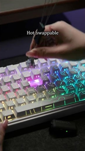 AULA F75 PRO In White Contour Showcase #shorts