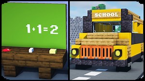 15  SCHOOL Build Hacks and Ideas Minecraft Map