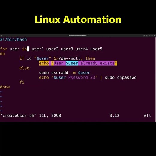 Automate User Creation in Linux! #shorts #linux #automation