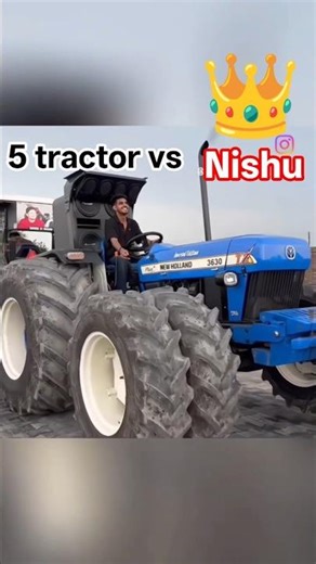 6 Tractor vs 1 Tractor ⚔️ Nishu Deshaval Power Showdown! 💥🚜 #nishudaswal #1v5tractor #shorts