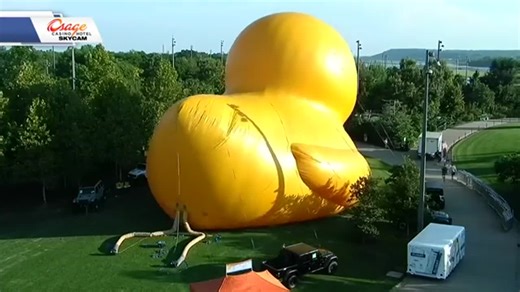 WATCH: Time-Lapse Of Giant Duck Inflation At Gathering Place