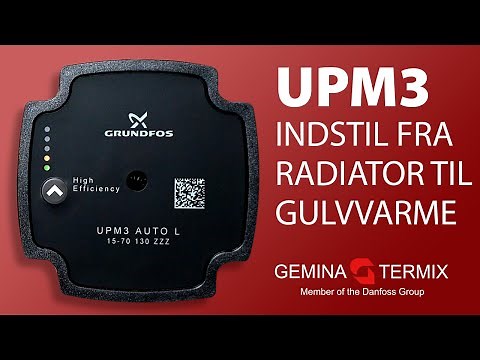 Fra radiator til gulvvarme - UPM3-pumpe