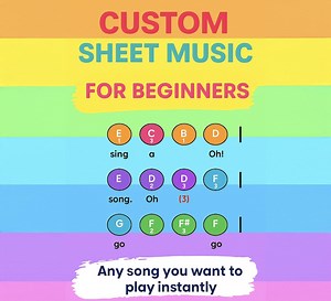 Personalized Piano Sheet | Beginner Friendly Custom Arrangement From Any Song - Etsy