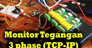 Monitoring Tegangan 3 fasa (3-phase Voltage monitoring) Sensor PZEM-004t TCP-IP WEBSERVER ARDUINO