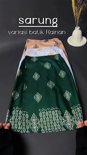 Sarung instan tersedia 5 pilihan warna motif batik Rainan #sarung #sarunganak
