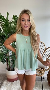 8.4K views · 189 reactions | A sage tank for summer & the perfect layering piece for fall.  Shop tank: https://bit.ly/33LbbmO | Pink Lily | Facebook