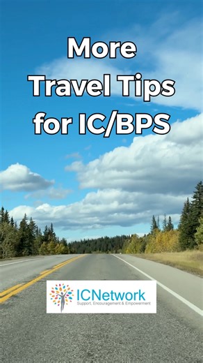 Packing smart makes travel *so* much easier with IC/BPS. 💙 Today’s tips: • Bring IC-safe snacks drinks • Don’t forget your meds flare kit • Wear soft, comfy clothes for the drive Full list of 15 road-trip tips is on ICNetwork.org. #ICBPS #ICtravel #InterstitialCystitis #bladderpain #chronicillness #ICflare #holidaytravel #ICsupport #ICNetwork | Interstitial Cystitis Network