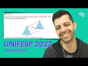 UNIFESP 2022 - Q20 - A figura mostra um prisma reto regular ABCTQP