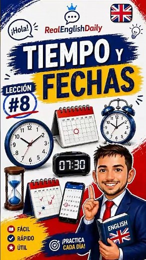 Aprende Tiempo y Fechas en Inglés RÁPIDO ⏰📅 Lección #8