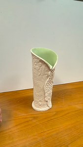 Tall, Textured Vase, Glazed #pottery #سراميك #keramik #ceramics #glazing | The Persian Potter