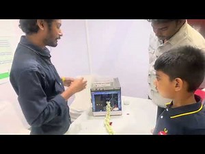 The jasmine flower mala-making machine. Maker’s details in the description