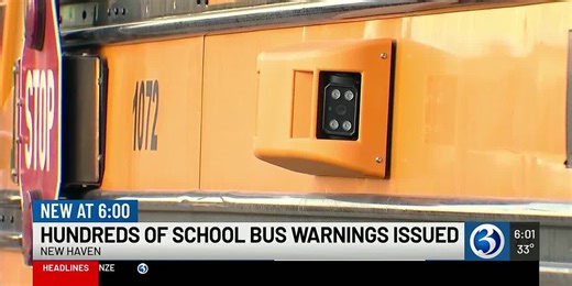New Haven issues nearly 1,000 warnings over 2 weeks for illegal school bus passing