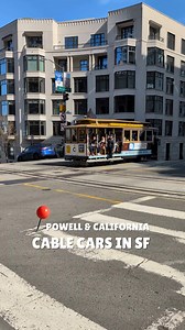 Two in one shot! Love watching the cable cars around San Francisco as they pass through this intersection. The noise you here is the Powell-Mason cars passing over the California line's tracks. #cablecars #sanfrancisco #cablecarsanfrancisco | SFTourismTips