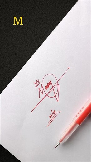 Modern M Signature Tutorial 🖋️ | Elegant Handwriting Art #Shorts