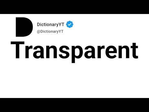 Transparent Antonyms | Opposite Words