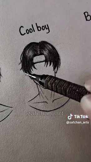 How to draw boy_s hair ✨️#trendingnow #trending #fyp #shorts | drawing