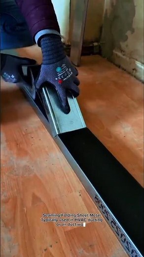 Precision Sheet Metal Seaming Tool | Fast HVAC Duct Folding Process (Satisfying Work)