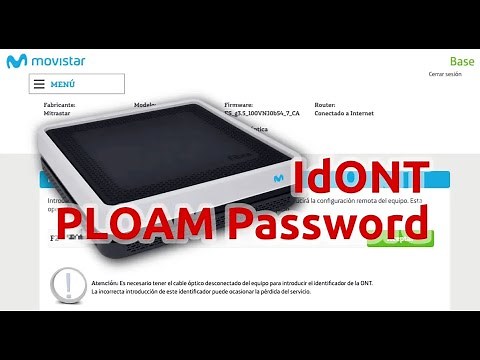 Sacar el IdONT PLOAM Password del router HGU Smart WiFi de Movistar fibra