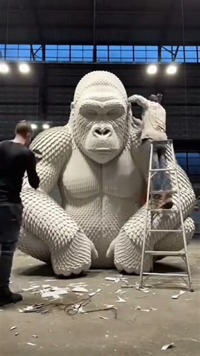 You Won't Believe This Gorilla is Made of Paper! ✨ #craft #crafting #papercraft #art