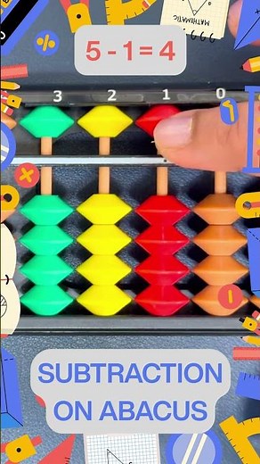 5 − 1 = 4 on the Abacus 🧮 | Subtraction on Abacus #kidslearning #maths #learning #japaneseabacus