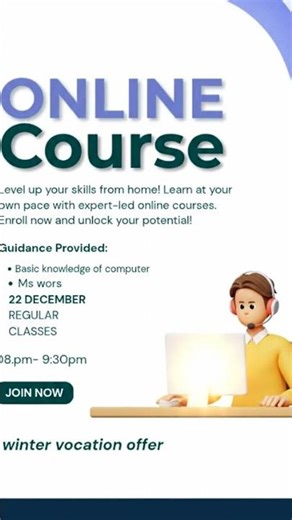 winter vication offer👌 online computer course Ms word+ Computer Basic knowledge.
