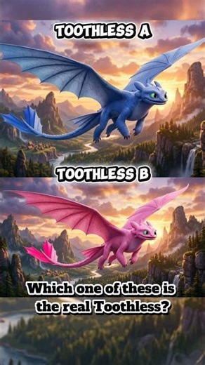 who is the real? #Toothless #HowToTrainYourDragon #NightFury