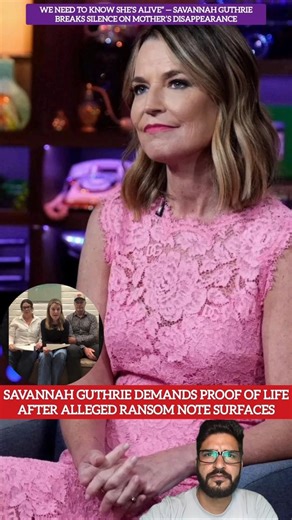 Savannah Guthrie Speaks Out on Mother’s Disappearance | Proof of Life Demand #usnews #shorts