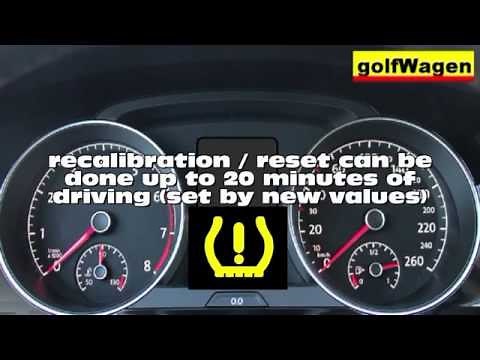VW Golf 7 reset/recalibrated TPMS tire pressure monitoring system