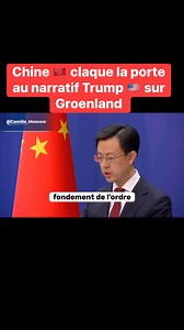 🇨🇳 Pékin claque la porte au narratif Trump sur le Groenland : La Chine vient de lâcher une charge directe contre Washington (19 janvier 2026, porte-parole du Ministère des Affaires étrangères. Message clair et sans détour : « Nous exhortons les États-Unis à cesser d’utiliser la soi-disant “menace chinoise” comme prétexte pour poursuivre leurs intérêts égoïstes dans l’Arctique. » Le Contexte qui agace Pékin : Trump répète depuis début janvier que le Groenland est « couvert » de navires chinois 