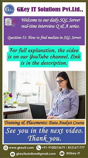 Question 51 How to find median in SQL Server #database #sqlserver #databaseconcepts
