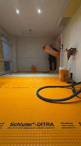 Solid prep by @sanmarcotiles.ca! Installing DITRA underneath keeps the tiles fully protected, giving the homeowner confidence in a long-lasting, durable floor. #TileInstallation #ShowerDesign #BathroomInspiration #Schlutersystems #Schluter | Schluter-Systems North America