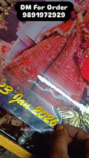 Wedding Name Sticker Pasting in Resin Art Frame | Satisfying Video 😍