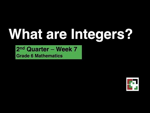 Math 6 Week 7 - 2nd Quarter / MELC What are Integers?