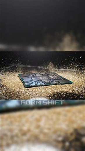 AI Turns Sand Into a Silicon Chip 🏖️💻 #shortvideo #Cinematic #Transformation #shortfeed