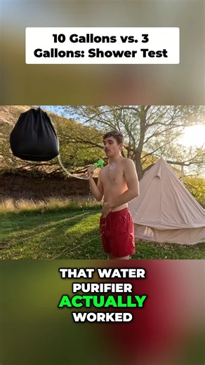 Solar shower living in a Yurt… #camp