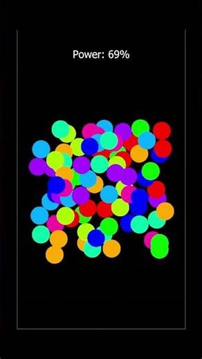 5% vs 100% ball blast #satisfying #bouncingball #simulation #creativecoding