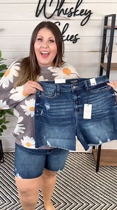 8K views · 52 reactions | Meet my new favorite shorts! These are ABSOLUTELY amazing, with great stretch and a fabulous 6" inseam! Featuing a high rise with mid-thigh shorts from Judy Blue. Must have this season Fit: S: 2-4 M: 6-8 L: 10-12 XL: 13-15 1XL: 14-16 2XL: 18-20W (Sold Out) 3XL: 20W-22W (Sold Out) Jo is a 14-16 wearing 1XL FABRIC CONTENT: 85% COTTON / 13% POLYESTER / 2% SPANDEX RISE: 10.75" INSEAM: 6" | Whiskey Skies | Facebook