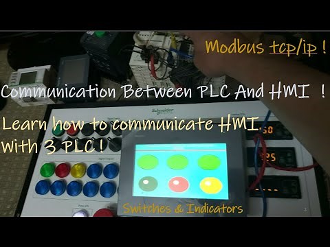 11.Schneider HMI Tutorials-Communication between M340 and HMI, Switches and Indicators
