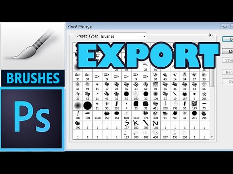 Export brushes in Photoshop how to save and backup your brushes basic tutorial