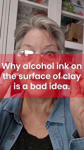 If you use alcohol ink on the surface of baked polymer clay, keep reading. Alcohol ink is a DYE and WILL fade in light. It varies a bit by brand, by color, and by how thickly the ink is applied. But some colors will see visible fading within a DAY in the sun. It's easy to think that varnish or resin (even ones with UV protectants) will prevent this fading, but they do not. (Fun fact: UV protectants protect the varnish from breakdown, they don't act as a sunscreen for your art.) Alcohol inks mixe