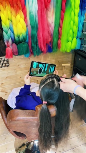 Cutes braids on Marnie 💖 #fyp #foryoupage #coolhairstyles #braids #hairvideo #hairtok #hairtutorials #hairtutorial #girlshairstyle #easyhairstyles #schoolhairstyles