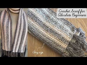 How to crochet scarf for Beginners 🧣 I Half double crochet scarf 😍
