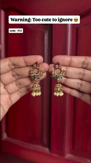 Elegant Traditional Jhumka ✨💖 | Perfect Ethnic Earrings for Saree & Lehenga