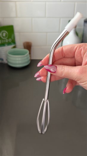 https://amzn.to/4kGzA4c Whisk and sip with one stainless straw 🥤🥄 | So Yummy