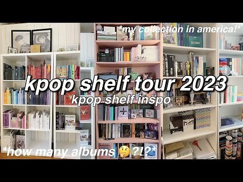 reorganizing my kpop shelves / kpop shelf inspo & my collection in america! WAY too many albums omg